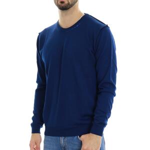 MAGLIA RICAMO BLU